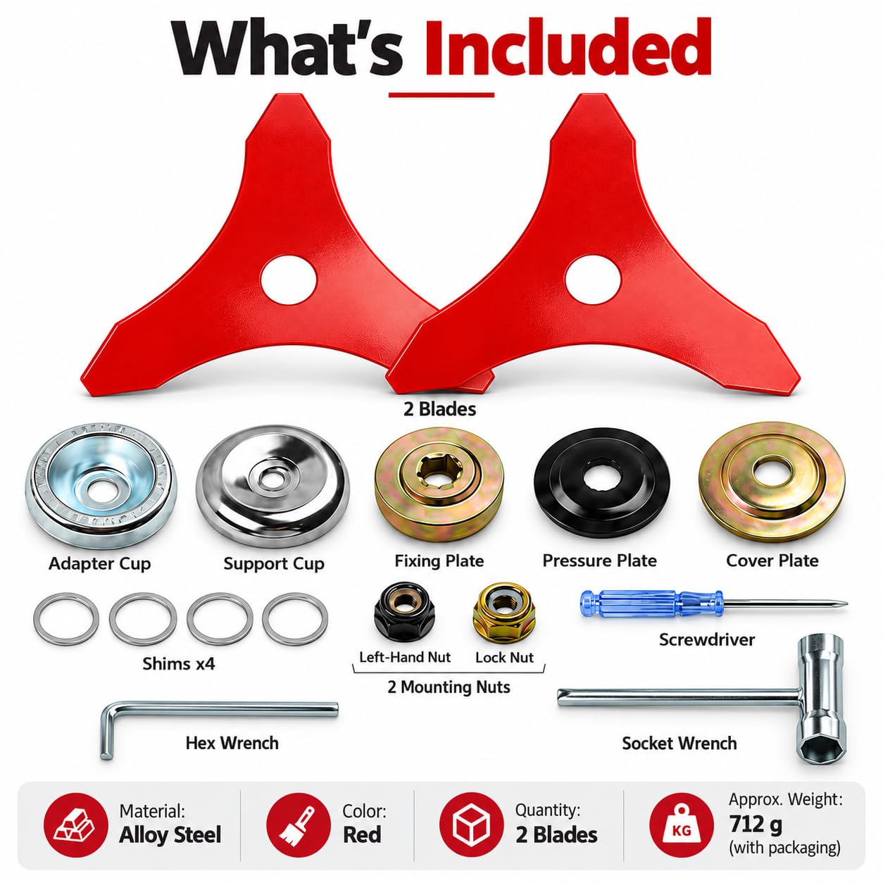 Cuchilla 3 Dientes Desbrozadora para Toro 51486 2012-2013