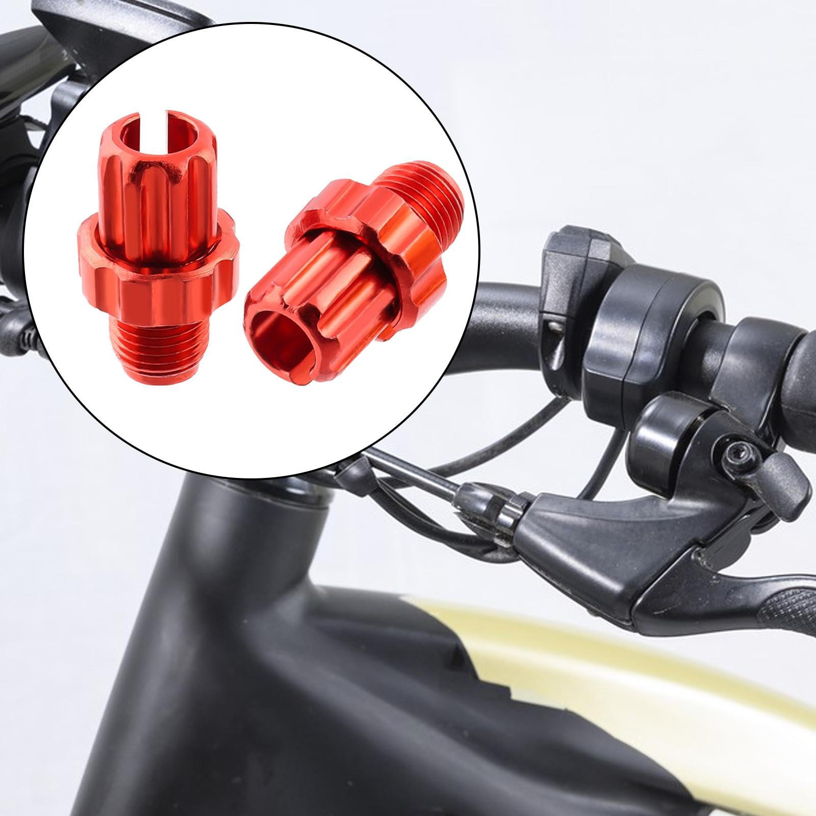 B Baosity 2X Bike Bicycle 10mm Brake Handle Lever Adjusting Screws, M10 Professional Bike Shifter Cable Adjuster Bolt for Mountain Bike, Red