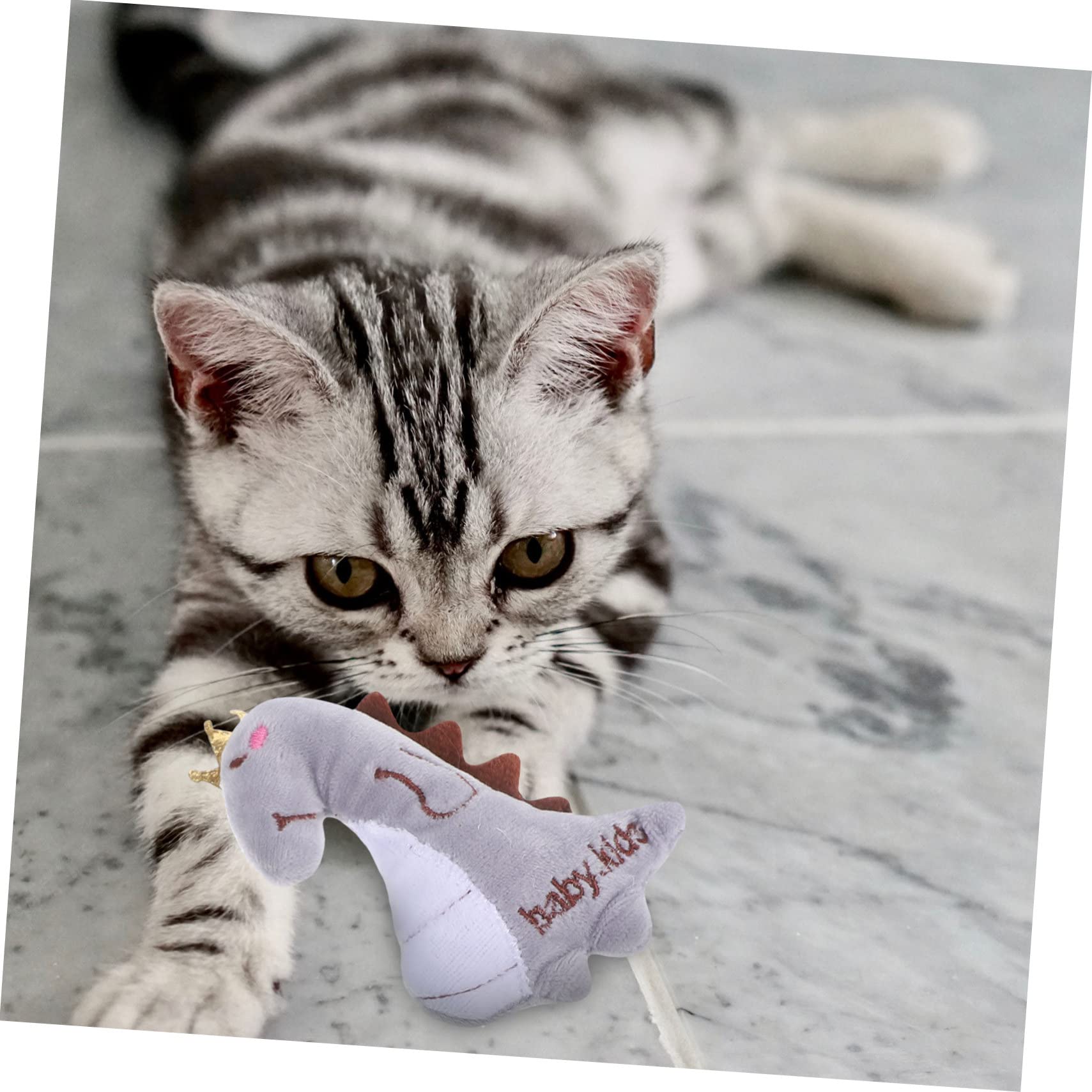 Toddmomy 25pièces Jouets Peluche pour Chat avec Herbe à Chat Jouets Interactifs Peluche pour Chatons Dinosaures Poule Serpent Et Canard