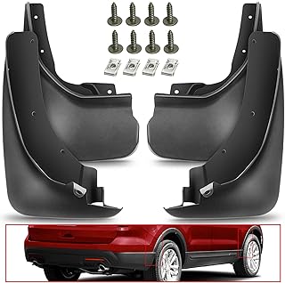 A-Premium Set of 4PCS Mud Flaps Splash Guards Mudguards Mudflaps with Hardware Kits Accessories Compatible with Ford Explorer 2011-2019, Front and Rear (Driver & Passenger Sides)
