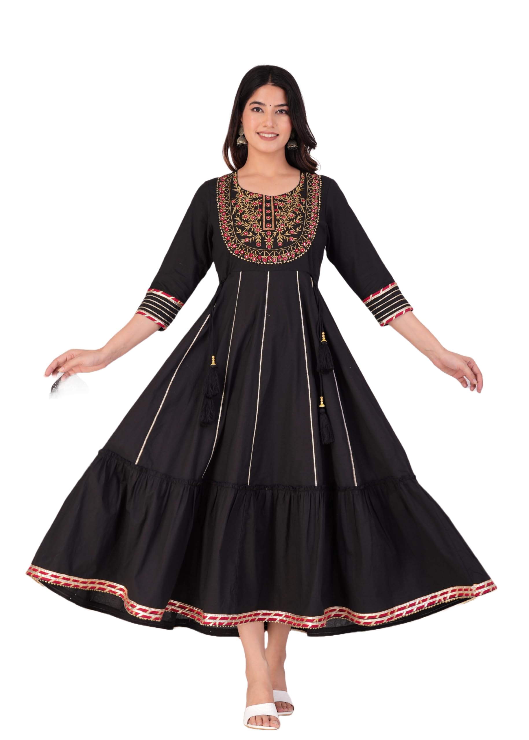 Cotton Anarkali Indian Kurti for Women Pakistani Wedding/Party Wear Designer Style Anarkali Suit for Women