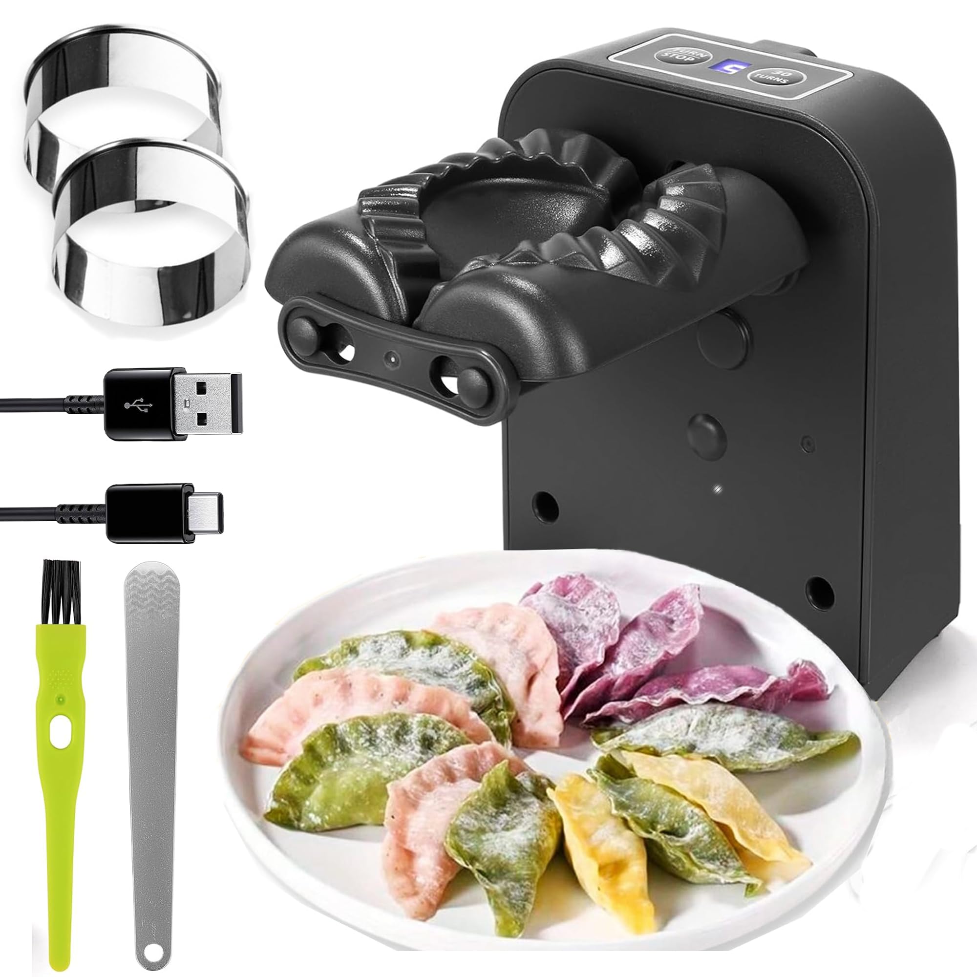 餃子燒器 Amazon.com: CERCI - 電動餃子機。 終極廚房套裝,附USB-C 充電