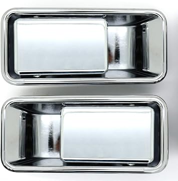 Chrome Exterior Half Door Handles Pair Driver and Passenger Compatible with Jeep Wrangler 1987-2006 TJ and YJ
