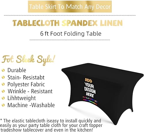 Miniatura 8 de wxyzdq Mantel personalizado con logotipo de empresa, diseño personalizado de tu imagen, texto, nombre, alta elasticidad, prevención de arrugas,