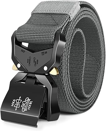 Men Tactical Belt, Work Belts for Men Military Hiking Heavy Duty Belt 1.5 Inch, Nylon Webbing Tool Belt with Quick Release Metal Buckle