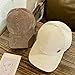 DMMWCX Hats Solid Color Fashionable Corduroy Baseball Cap, Adjustable, Unisex Fashion Cap-Brown-56-58Cm