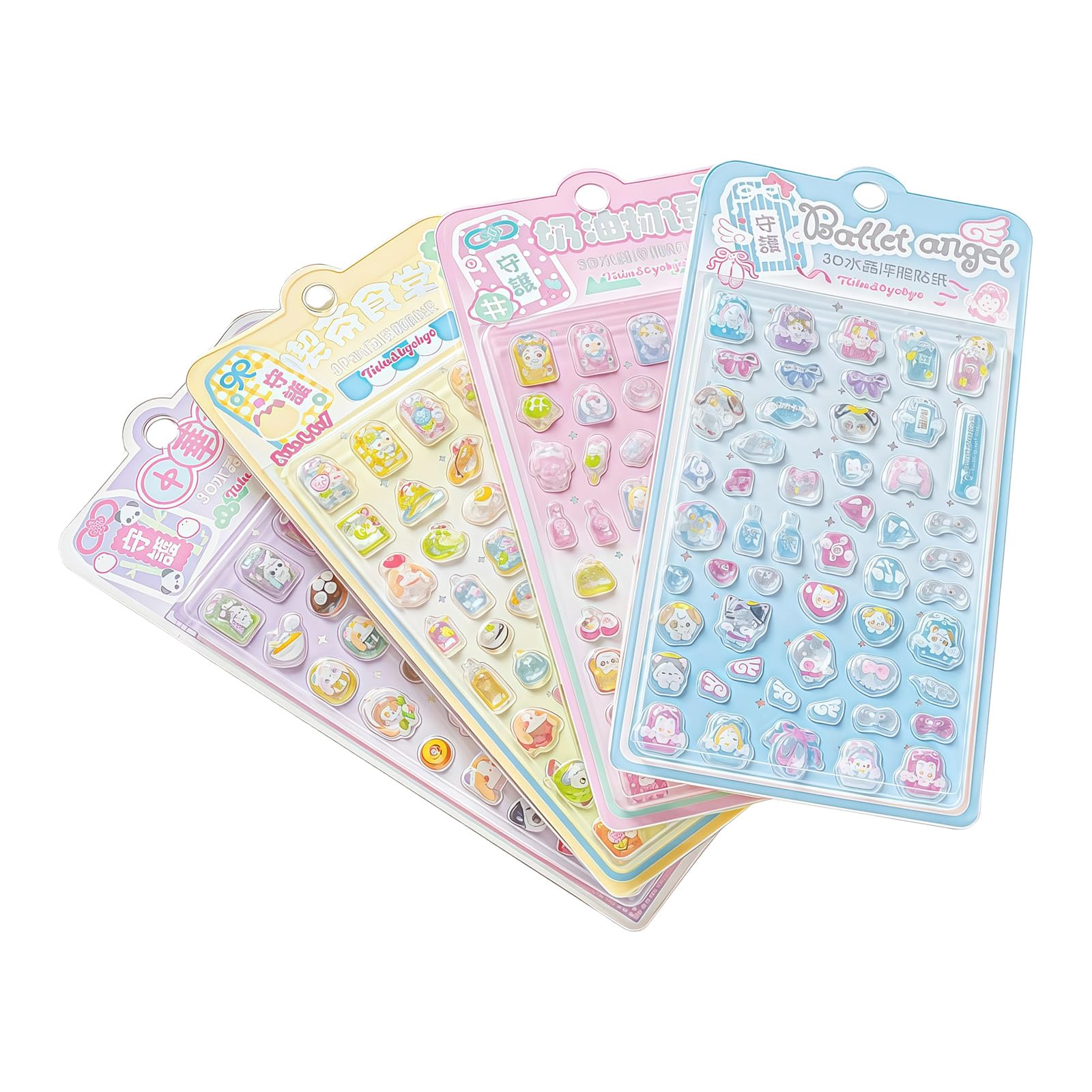 Puffier Sticker Adorable Decorative Stickers Scrapbooking Journal Notebook Phone Case Sticker for Scrapbooks Adorable Tiny for Scrapbooks