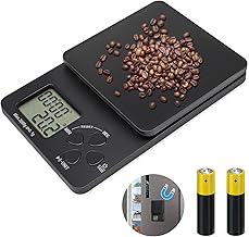 Cadrim Coffee Scale with Timer, 3kg/0.1g High Precision Digital Kitchen Food Scale, Coffee Scale, Espresso Scale with Timer, Pour Over Hand Drip Espresso Coffee Scale (Batteries Included)