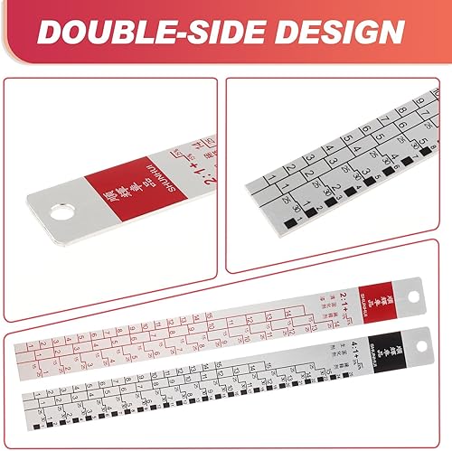 Miniatura 8 de Escala de medición de pintura de coche, regla de mezcla 21 y 41, fácil mezcla, aleación de aluminio, color de revestimiento de automóvil para