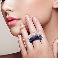 Vista 5 de 5pcs Spiky Sensory Finger Massager Roller Silent Toy para masaje de dedos (oro, plata, negro, azul, rojo)