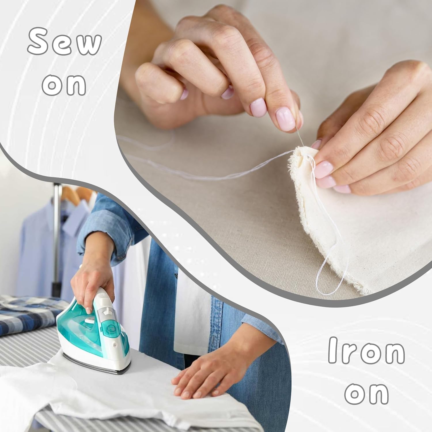 130PCS Iron on Letters Patches, 1inch Small Embroidered Letters Patches 5 Sets from A to Z for Clothing, Hat, Backpack - 1in White