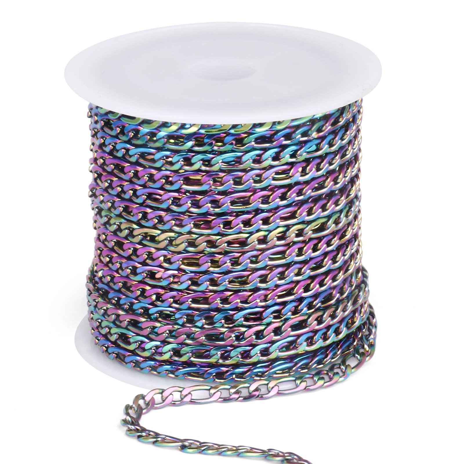 Silver Figaro Chains - 33 Feet for Jewelry Making -12