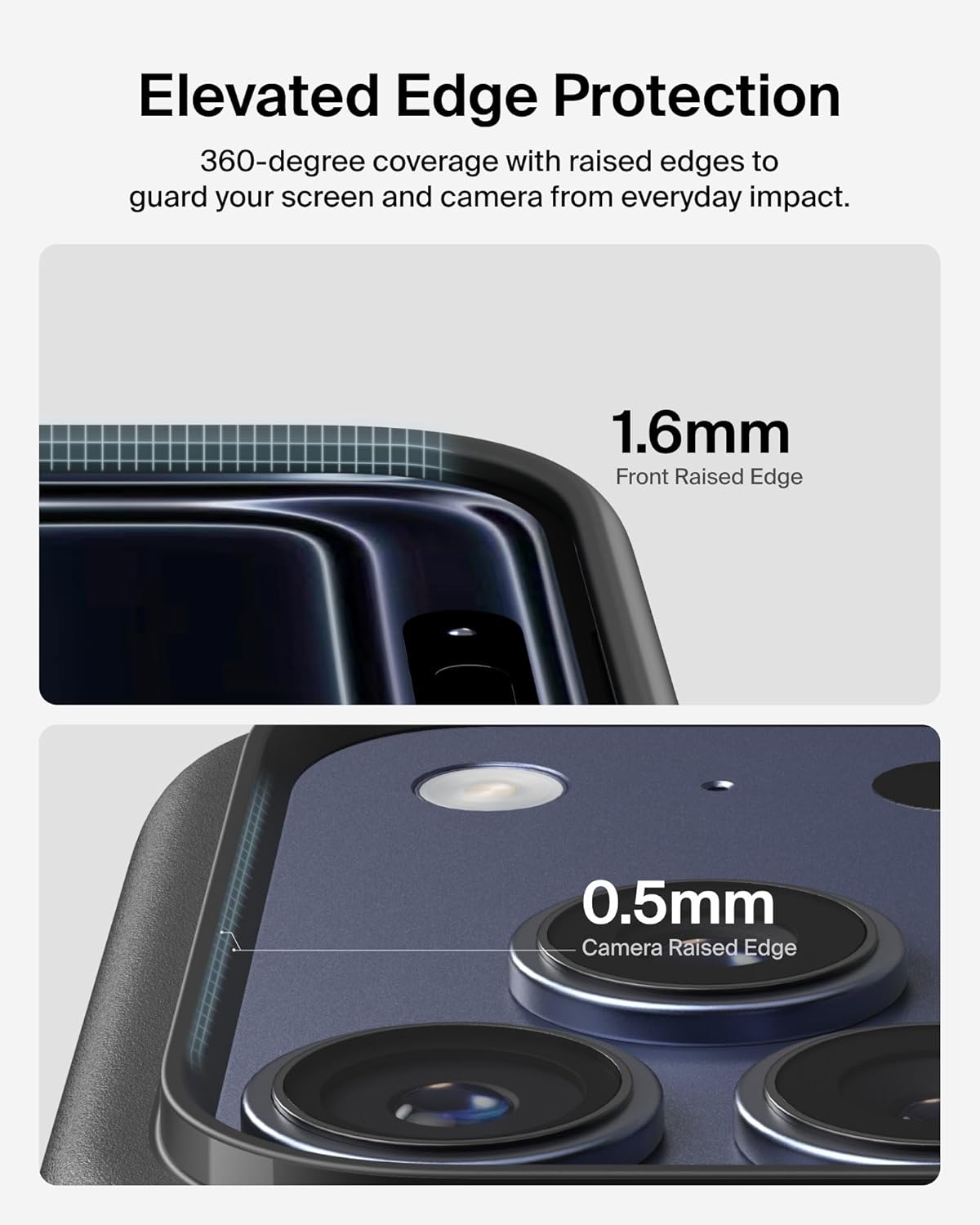 Belkin for iPhone 17 Pro Max Case, Protect, MagSafe Compatible w/Anti-Scratch & Anti-Yellowing Treated Coating, Touch Sensitive Camera Control - Military Grade, Slim Design, Shockproof, Protective