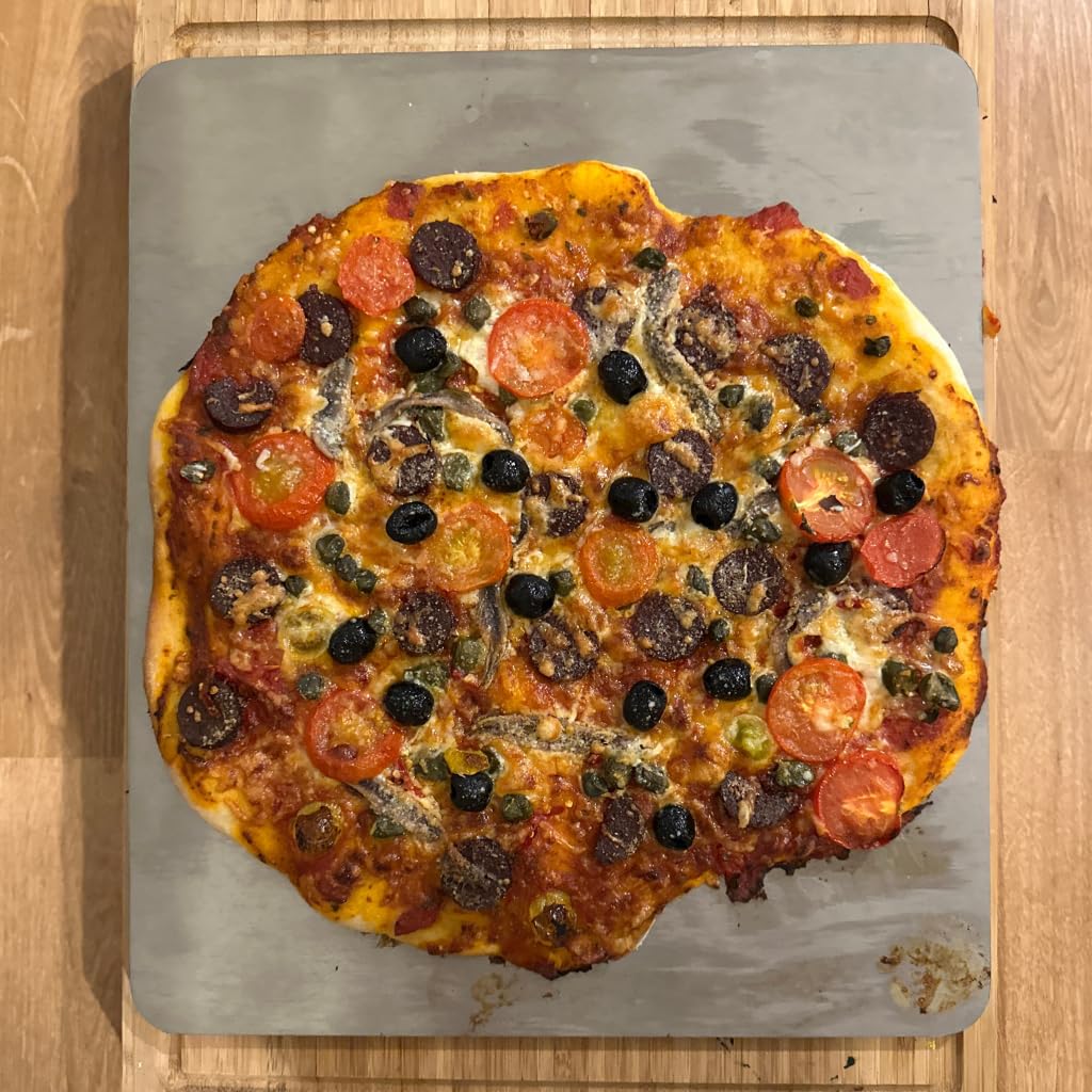 Czaja Premium Pizza- und Brot-Backstahl 8mm - 40 x 30cm - Für knusprige Pizza & Brot wie aus dem Steinofen | Pizzastein, Ofenstein, Backblech
