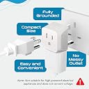 Ceptics - Type G Adapter, 2 in 1 Input US to UK Plug Adapter, Ultra-Portable Ceptics Travel Adapter, UK Power Adapter for Dual Voltage, Universal Travel Plug, Pack of 3 gallery image