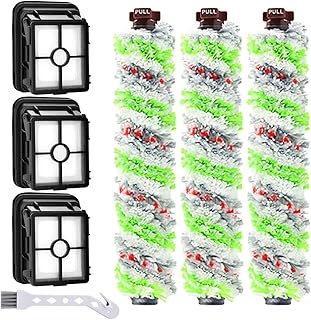 3 Stück Ersatzfilter und 3 Stück Multiflächen-Bürstenrolle Haustier, Zubehör für Bissell Crosswave 3-in-1, für Bissell CrossWave 1866 1785 2052 1713 2225N Staubsauger
