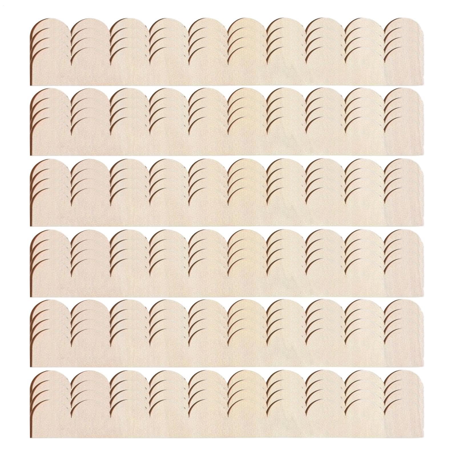 Bordure festonnée de Noël en bois brut pour décors festifs et ornements de porte DIY