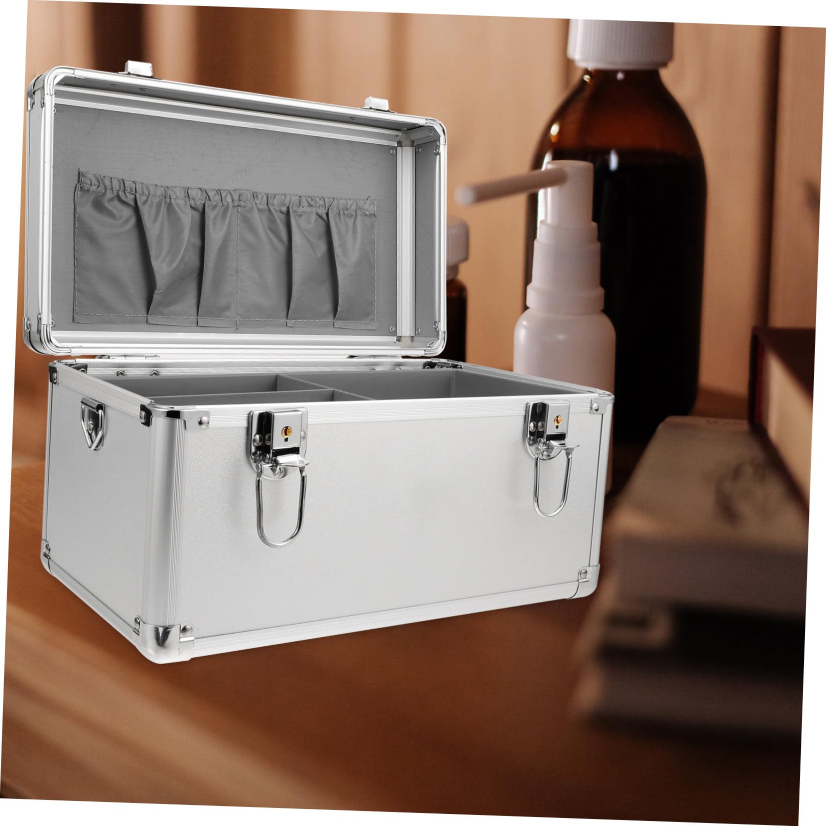 Healvian Caja Caja de medicamentos caixas arrumação Storage Box contenedores de Almacenamiento médico botiquín de Primeros Auxilios Caso Medico de Emergencia botiquín de Metal