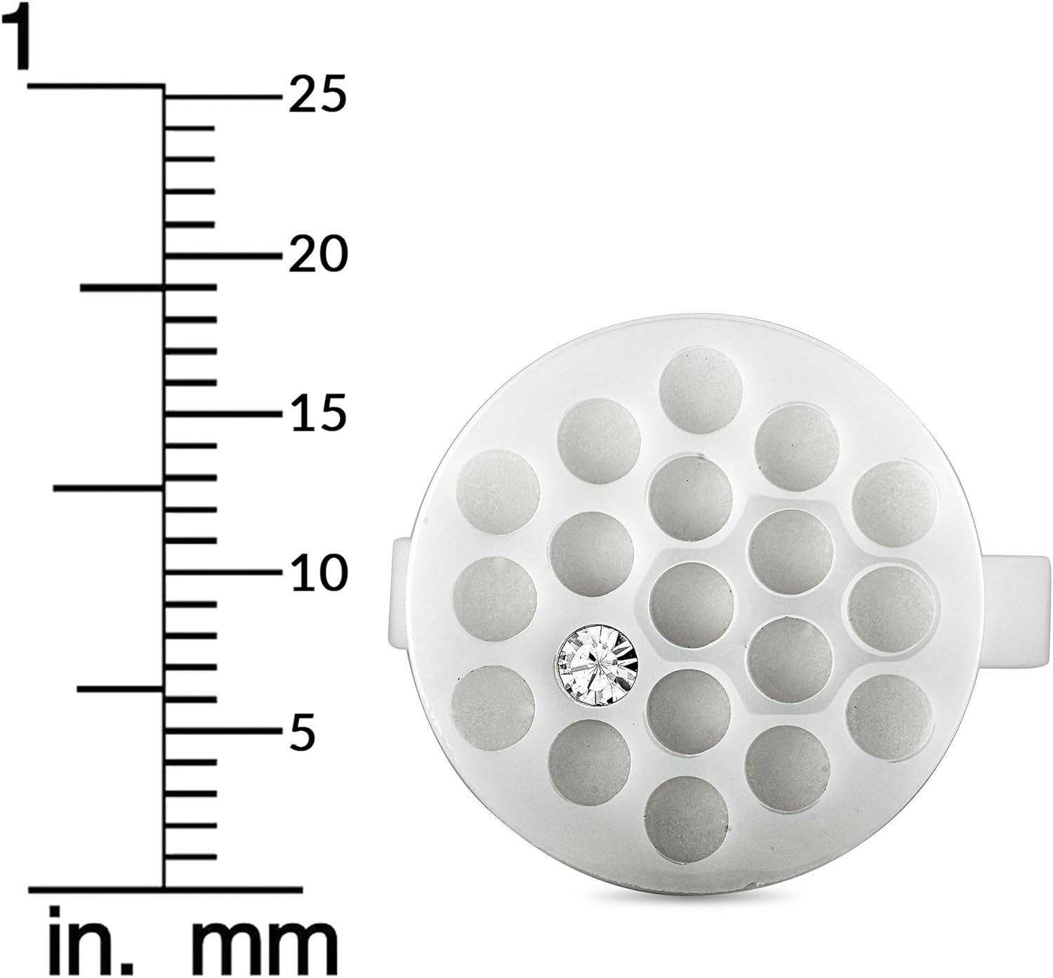 Vista 6 de Swatch Moon Illusion Anillo de cristal de cerámica blanca de acero inoxidable
