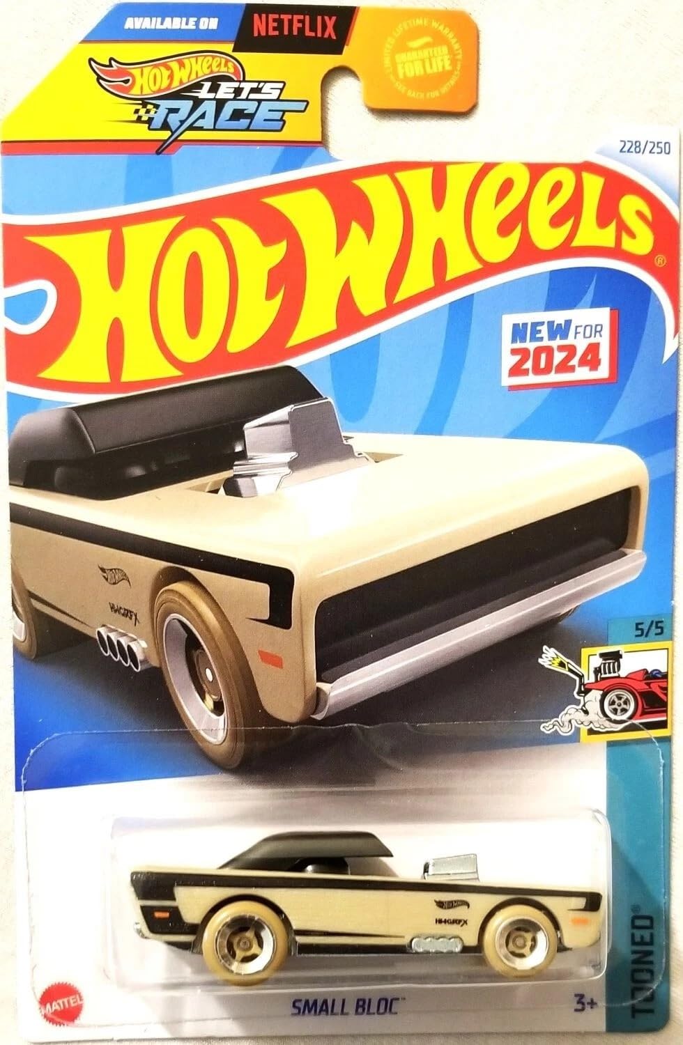 Hot Wheels Pequeño coche fundido a presión Bloc Tooned, 228/250, 5/5, nuevo para 2024