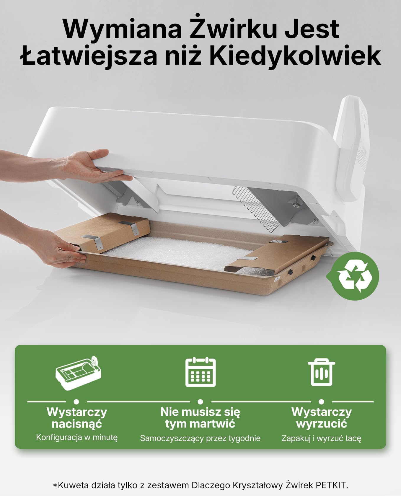 PETKIT PUROBOT CRYSTAL DUO Samoczyszcząca Kuweta dla Kota, Kamera AI, Automatyczna Kuweta dla Kota, Czyszczenie Dwukierunkowe, Wymienna Tacka, Monitorowanie Stanu Zdrowia, Eliminacja Zapachów