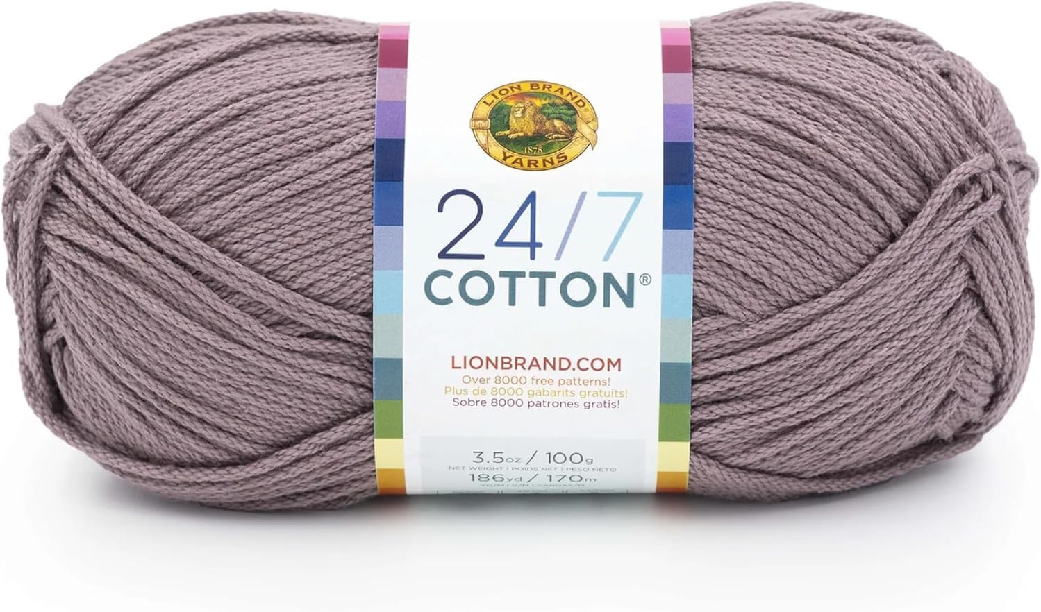 Lion Brand Yarn - 24/7 Cotton - 6 Skein Assortment (Potpourri)
