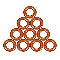 Vista 1 de [10 piezas] Juntas tóricas de silicona rojas de 0.433 in de diámetro exterior de 0.244 in de diámetro interior, 0.094 in de ancho, junta métrica