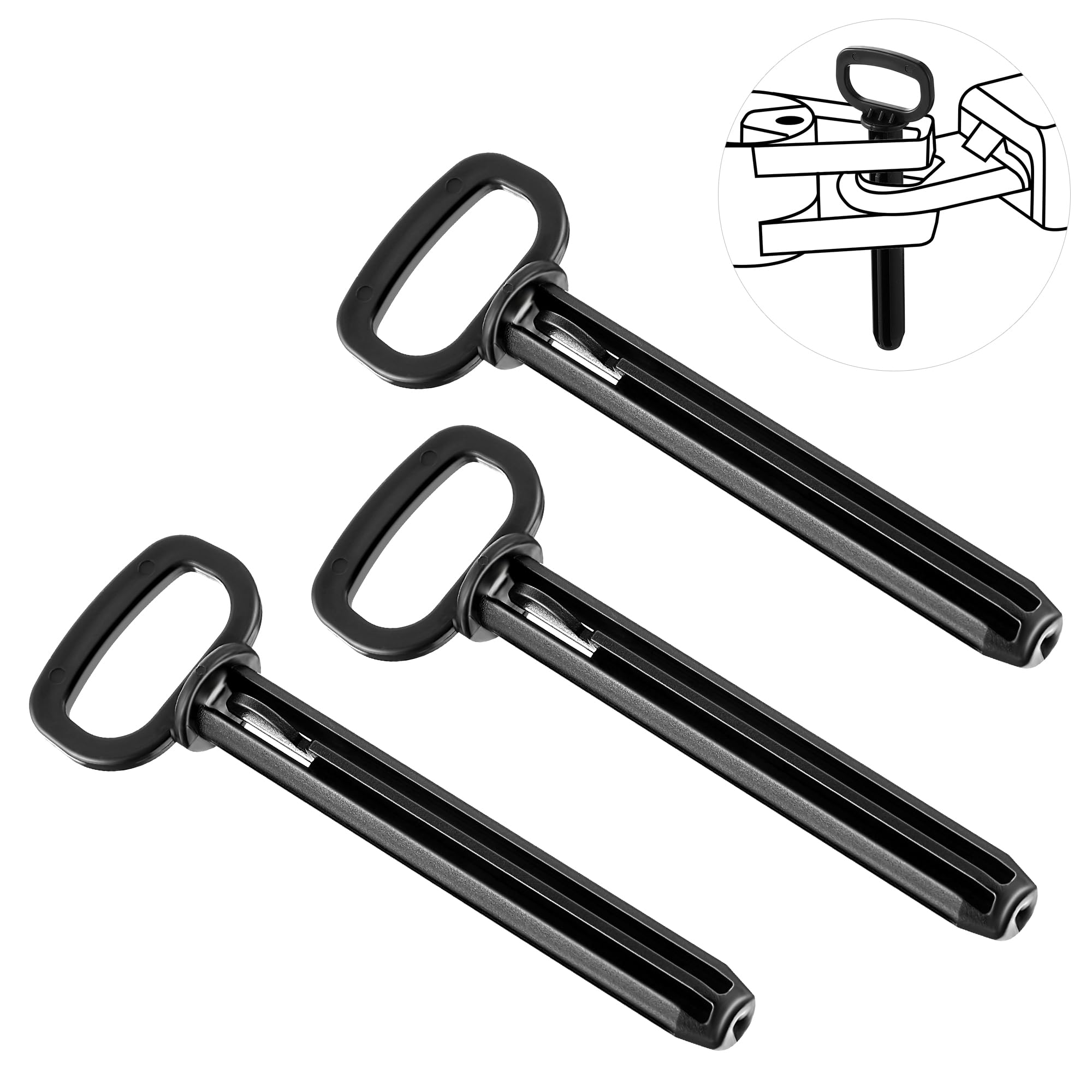 Enhon 3 Stück Toys Kupplungsbolzen Bobby Car Zubehör für Traktoren und Kinderfahrzeuge Schwarz Hochwertiger Kunststoff