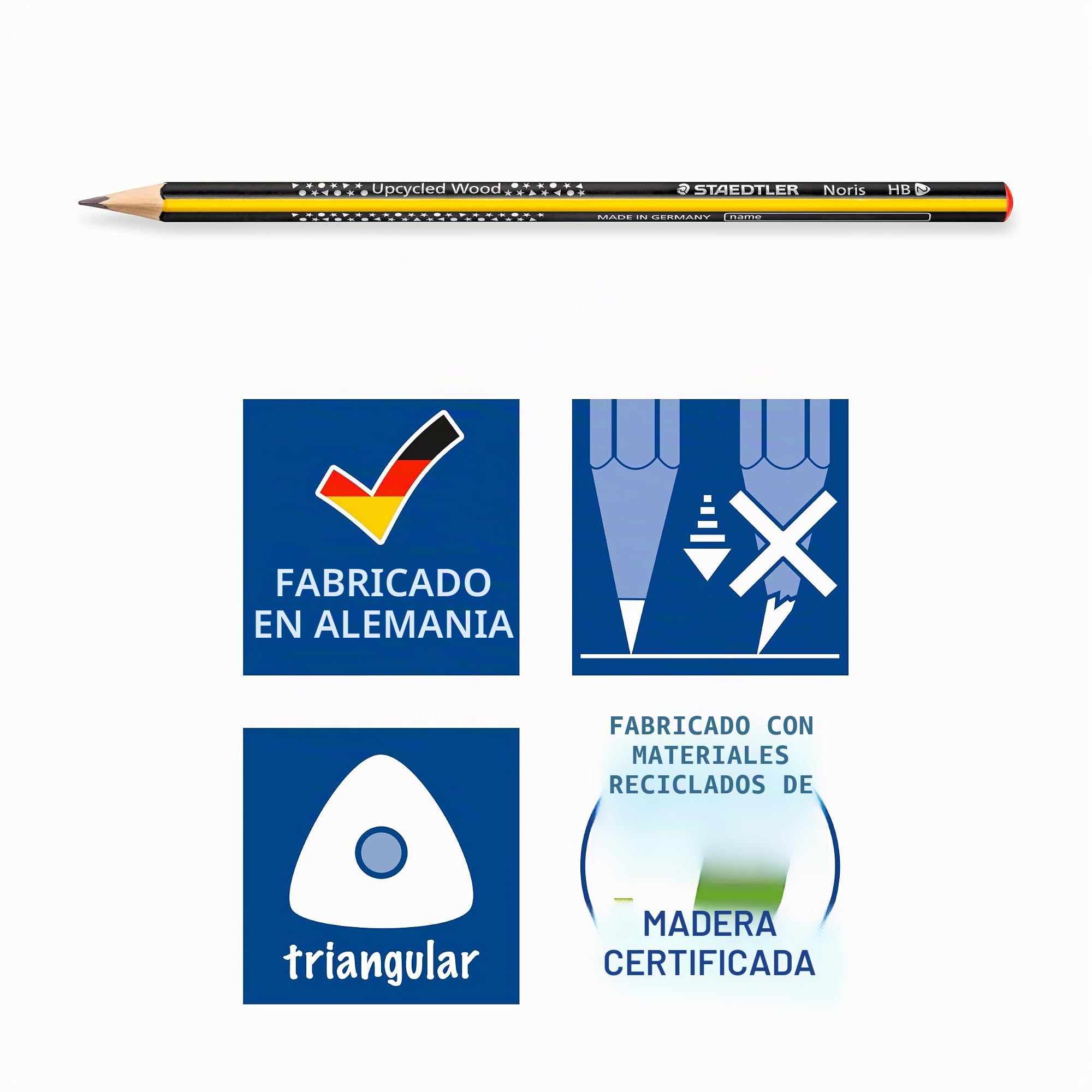 STAEDTLER Noris Eco 183-HBKP72. Lápices ecológicos de dureza media. Bote con 72 lápices de grafito con mina HB.