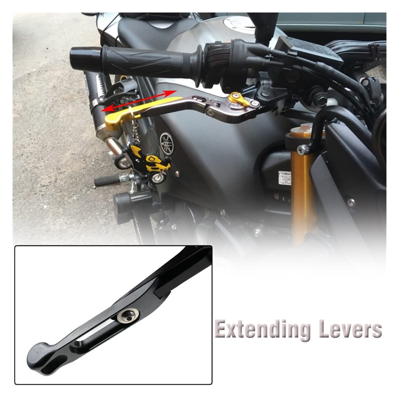 Leviers Long CNC Aluminium Pour Kawasaki ZX10R Ninja 2008-2010 - Neufs