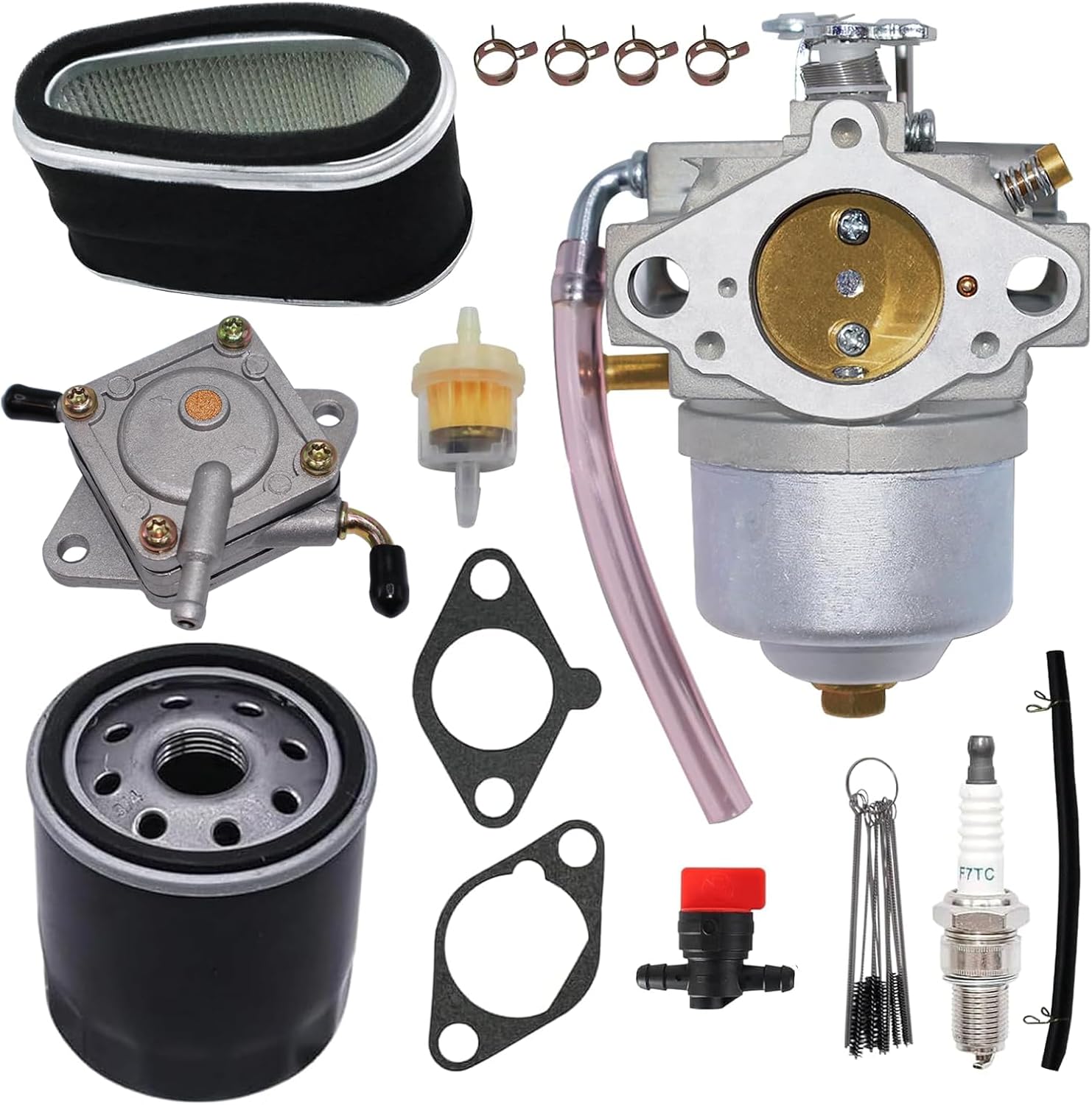 15003-2153 Carburetor Fit for Kawasaki FC420V 4 Stroke Enigine 15003-2154 15001-2972 With Air Oil Filter Fuel Pump
