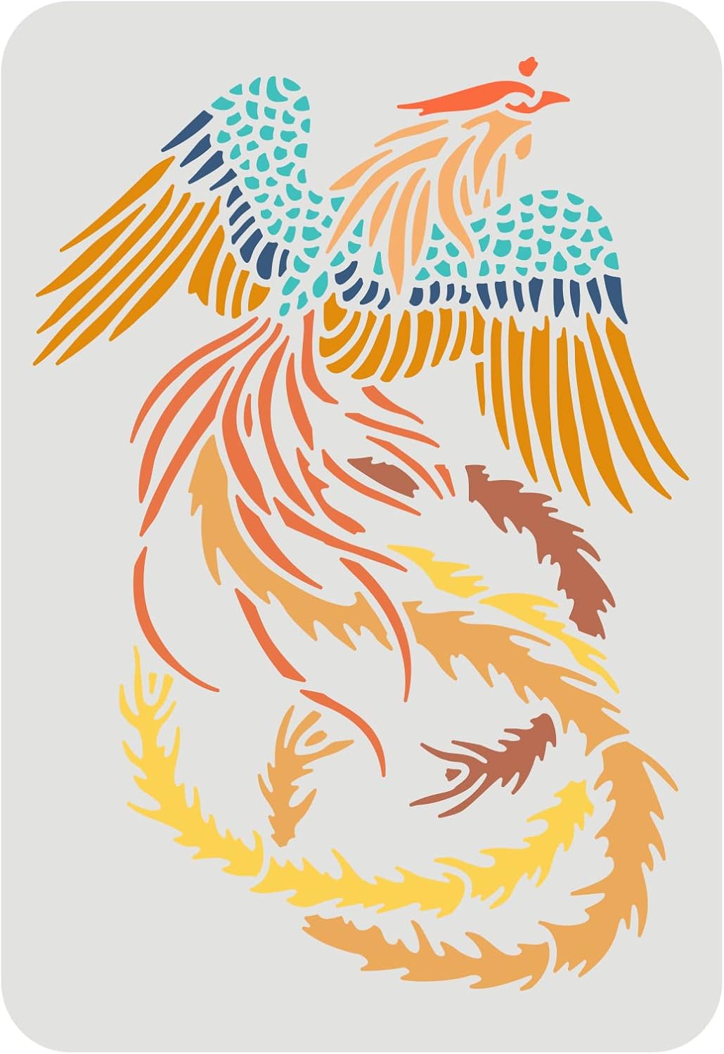 FINGERINSPIRE Phoenix Stencil For Painting 29.7x21cm, Mythology Flying ...