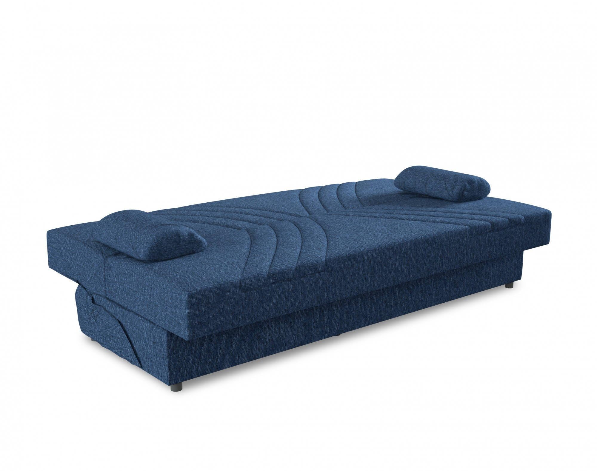 Dmora Divano Letto 3 Posti Ramon 81x181 cm Nero Contenitore Reclinabile, Posti a Sedere 3