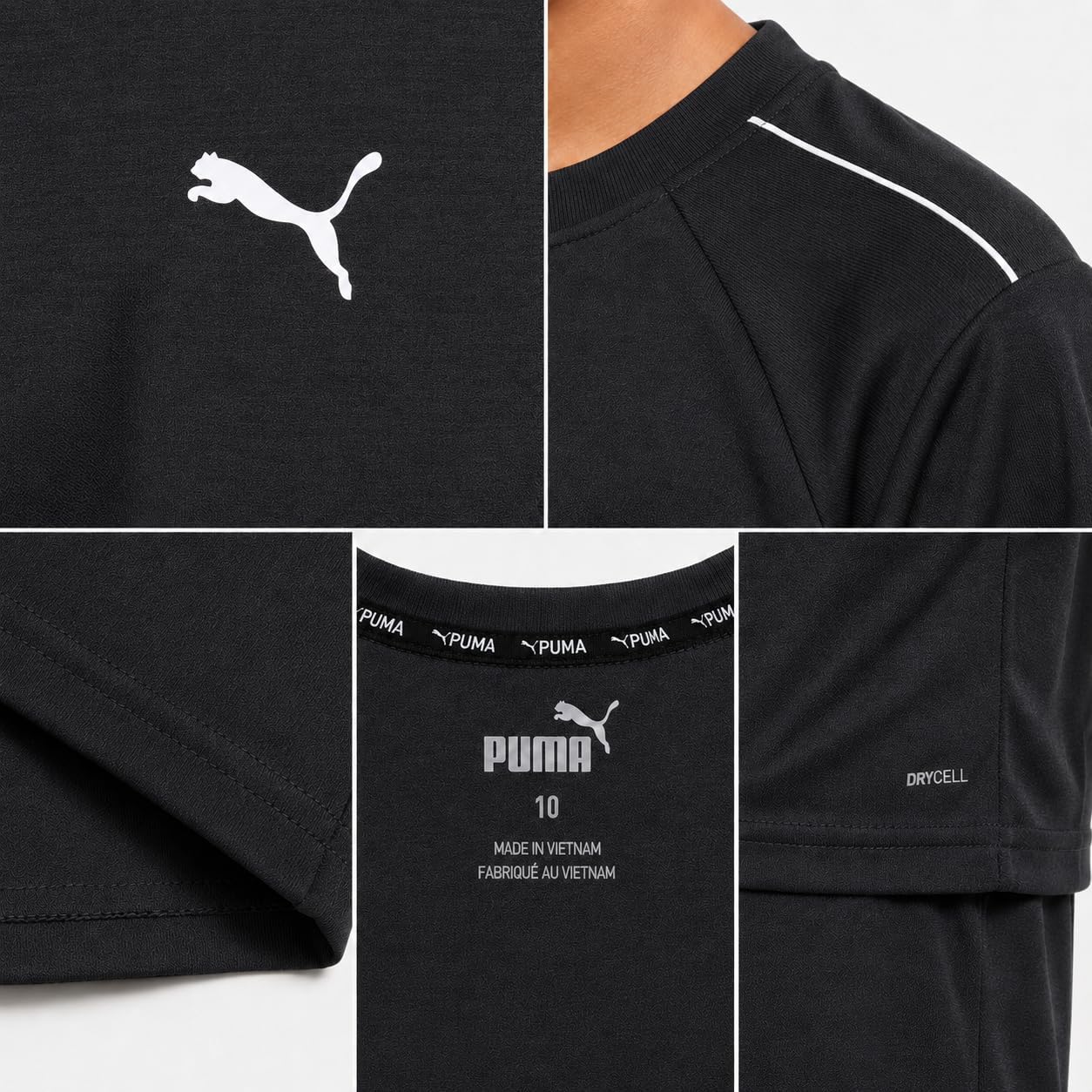 PUMA Boys Youth Dry Fit T-Shirt - Active Performance Short Sleeve Athletic Shirts for Teens (Size: 8-20)