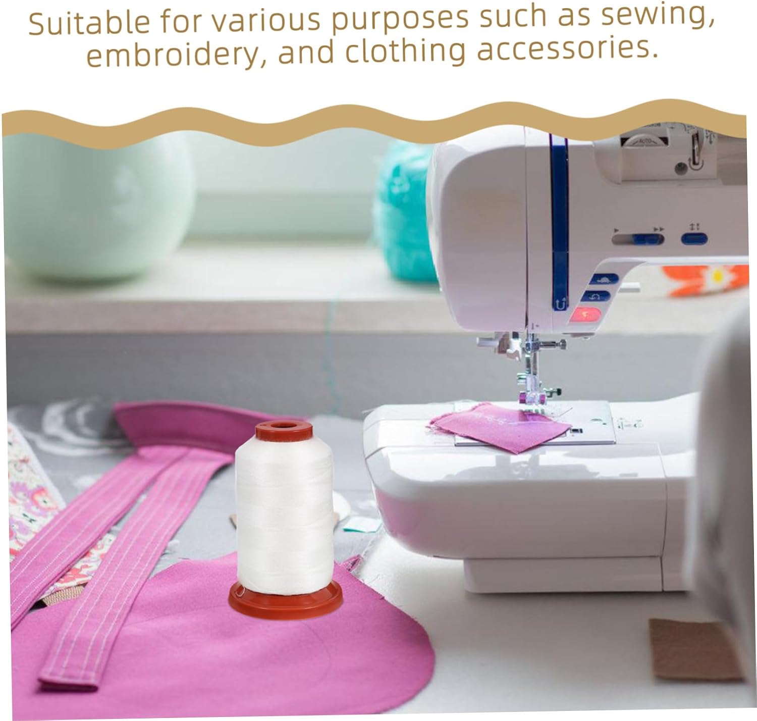 1Roll Water Soluble Quilting Thread Cuttable Embroidery Floss for Beginners High Strength Sewing Thread for DIY Projects Garment Accessories Durable Easy to Remove
