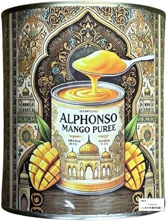 Mango Puree, Commercial Use, Alphonso Can, Additive-Free, Alphonso Mango Puree, 28.7 oz 850 g, For Confectionery, Shaved Ice, with Date Label