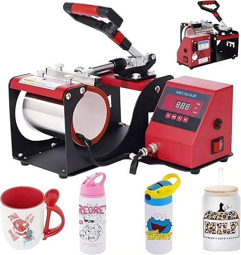 11oz Prensa Térmica De Sublimação Em Caneca Máquina De Prensa De Café Copo De Cerveja Caneca (110V, Vermelho)