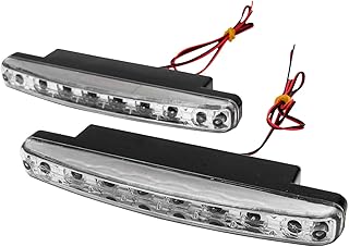 MASO 2 luces de circulación diurna superbrillantes de color blanco 8 LED DRL para coche