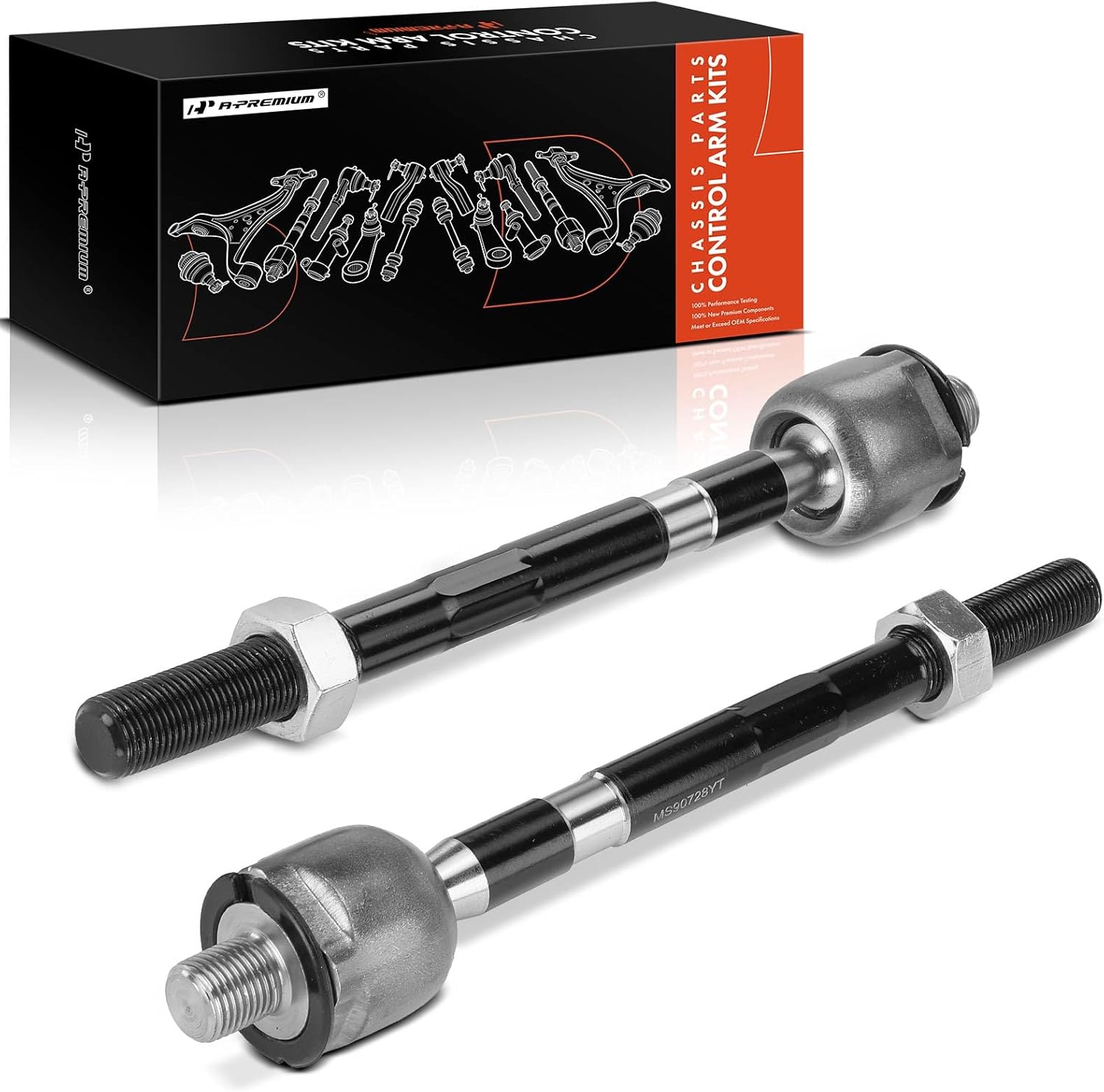 A-Premium 2 x Front Inner Tie Rod Ends, Compatible with Hyundai Elantra 2011-2016, Veloster 2012-2017, Elantra Coupe 2013-2014, Elantra GT 2013-2017