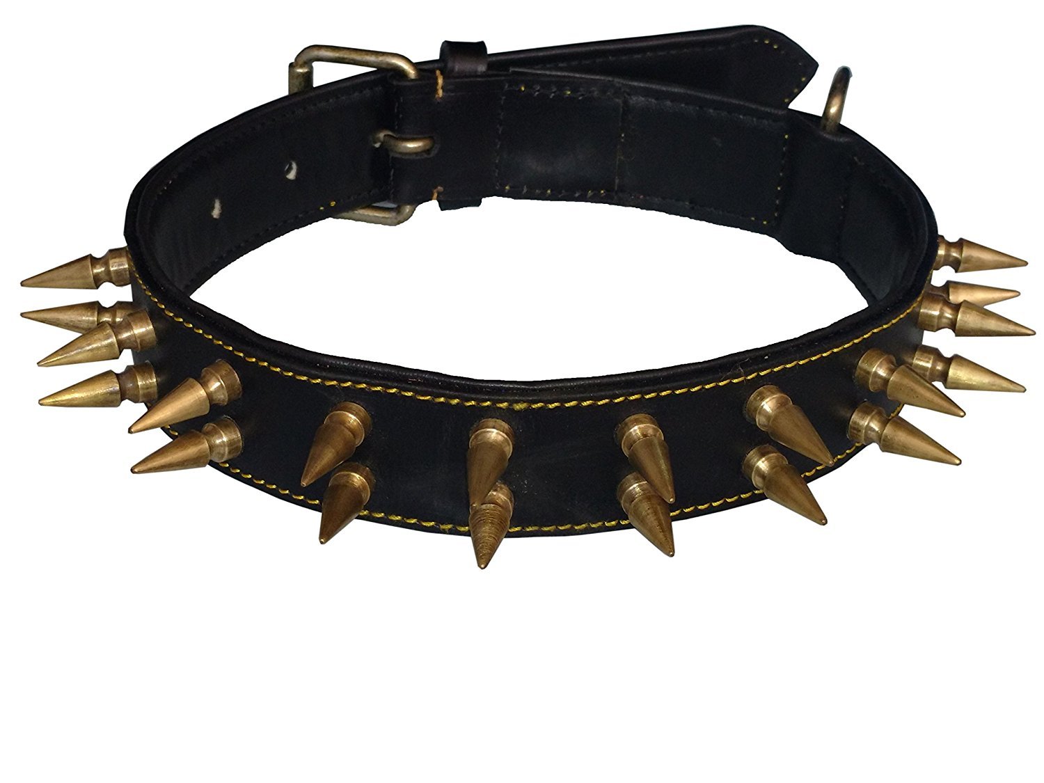 Skora - Export Quality Genuine Leather Dog Collar with Spiked 1.50" in - Xtra Large -Black (B075NR8S3Q) Amazon Price History, Amazon Price Tracker