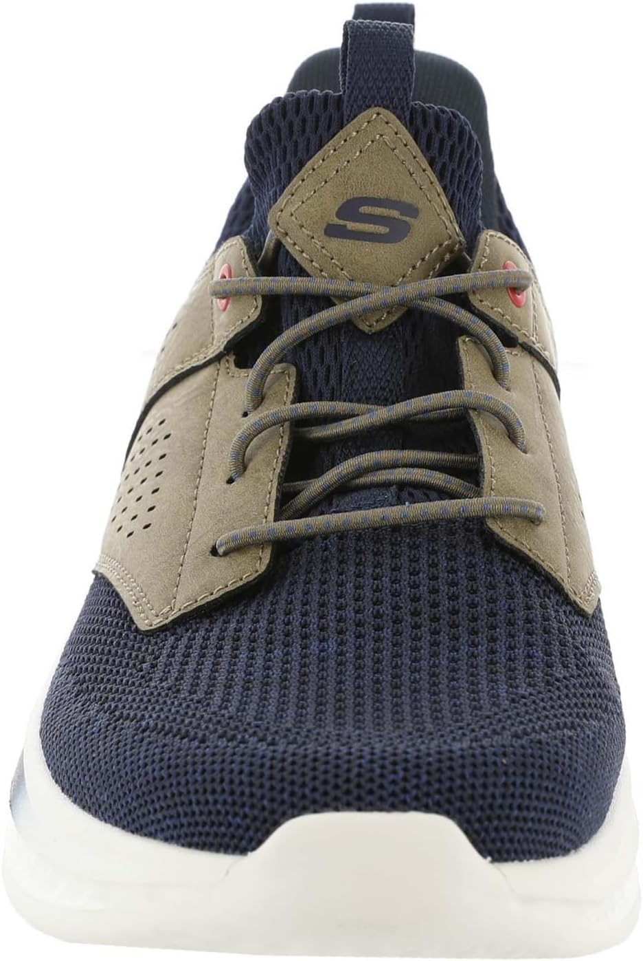 Skechers Men's Slade-Breyer 210892 Knitted Mesh Bungee Lace W/Quarter Cage Slip On 7 Navy/Tan image 5 of 6 B0CYRWQ5JW
