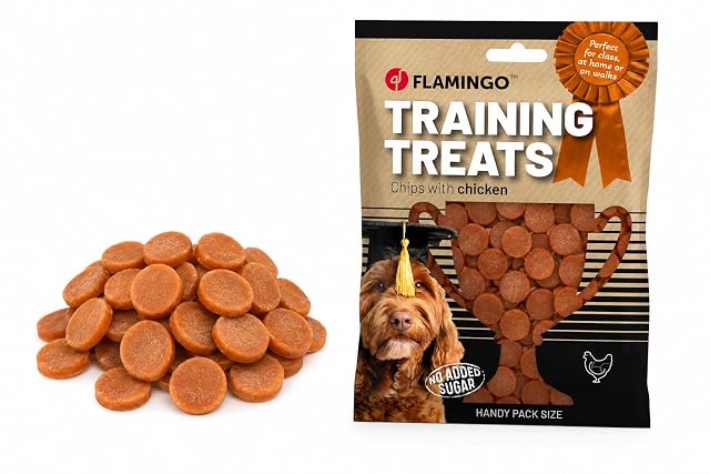 Snacks para Perros - Chips de Pollo para adiestramiento - sin azúcares añadidos - 60 g - Flamingo