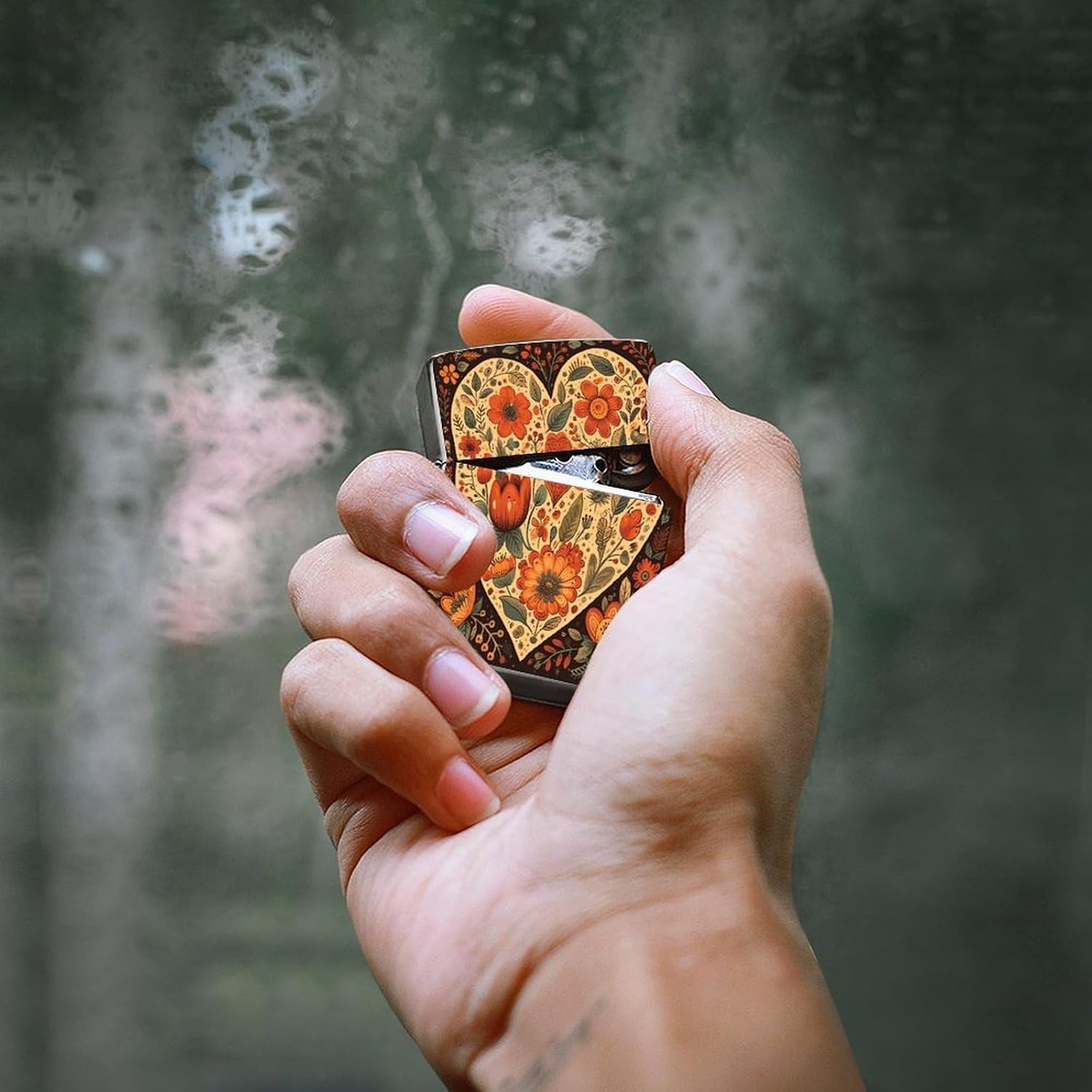 Leaf Heart Shape Lighter Case Cover Holder Lighter Sleeve