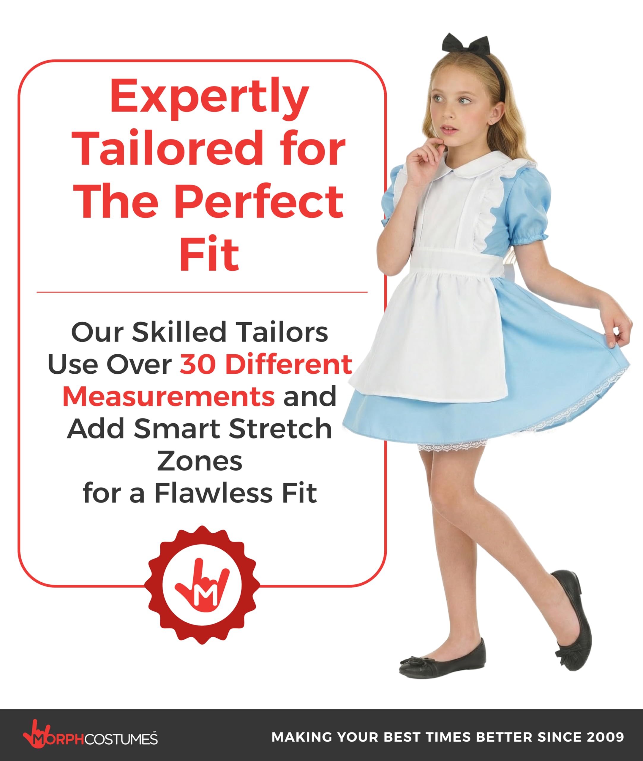 Fun Shack Costume Alice Bambina, Vestito Alice Delle Meraviglie per Carnevale, Abito da Wonderland per Bambine