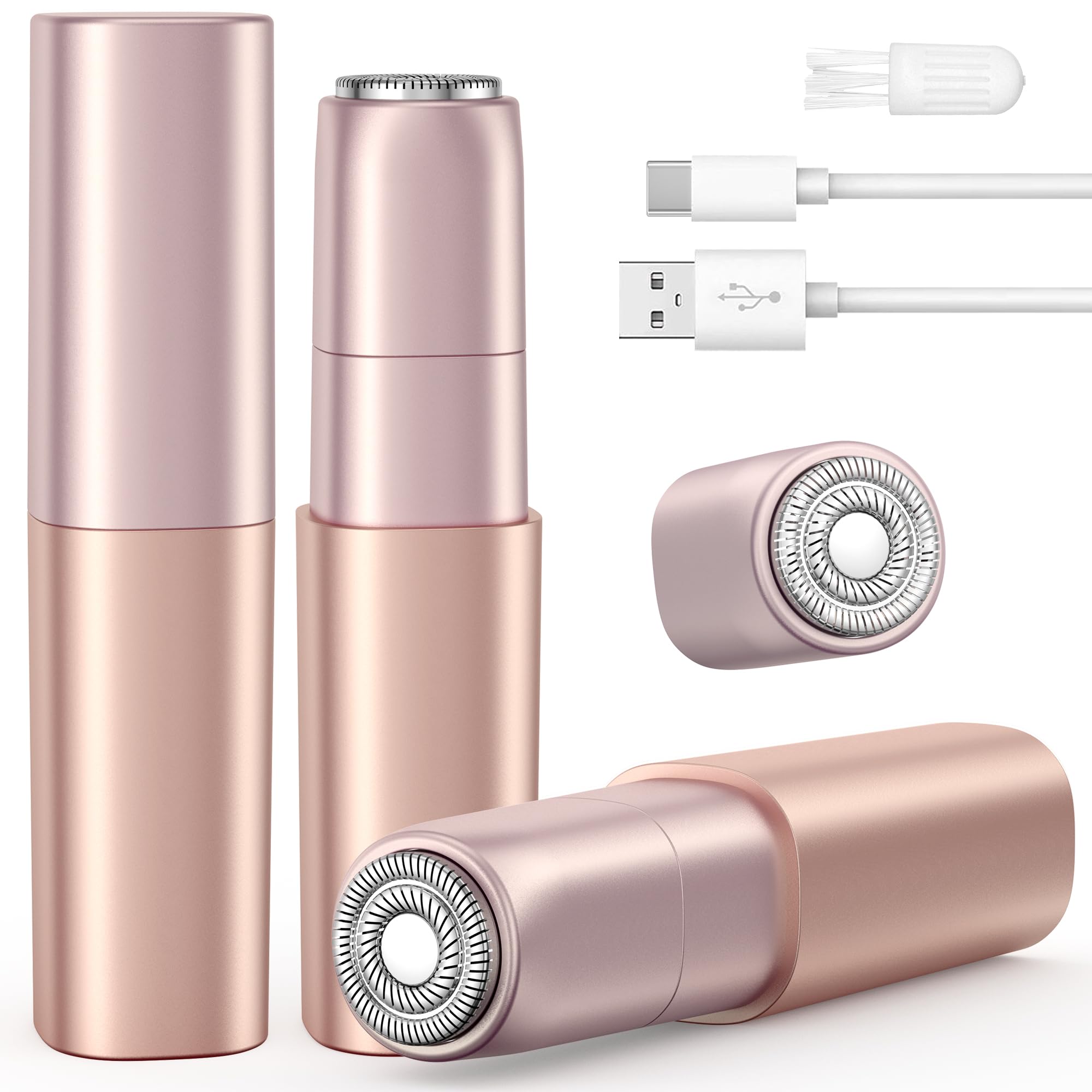 iFANZETECH Rasuradora Facial Mujer Afeitadora Facial: Mini Afeitadora Eléctrica para Cara, Labio, Barbilla, Mejillas, Zona Intima y Corporal USB Recargable Regalos para Mujer