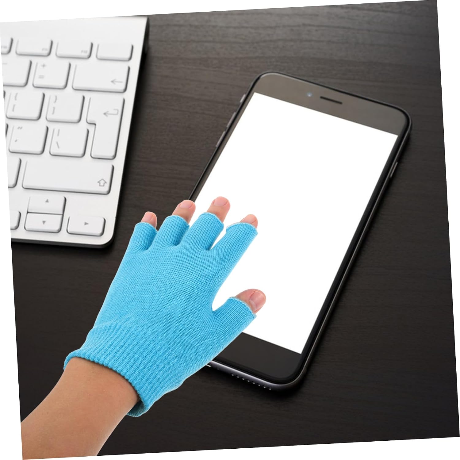 1pair Moisturizing Gel Gloves for Dry Hands Touchscreen Compatible Treatment Hydrating Care for for Home and Travel Use