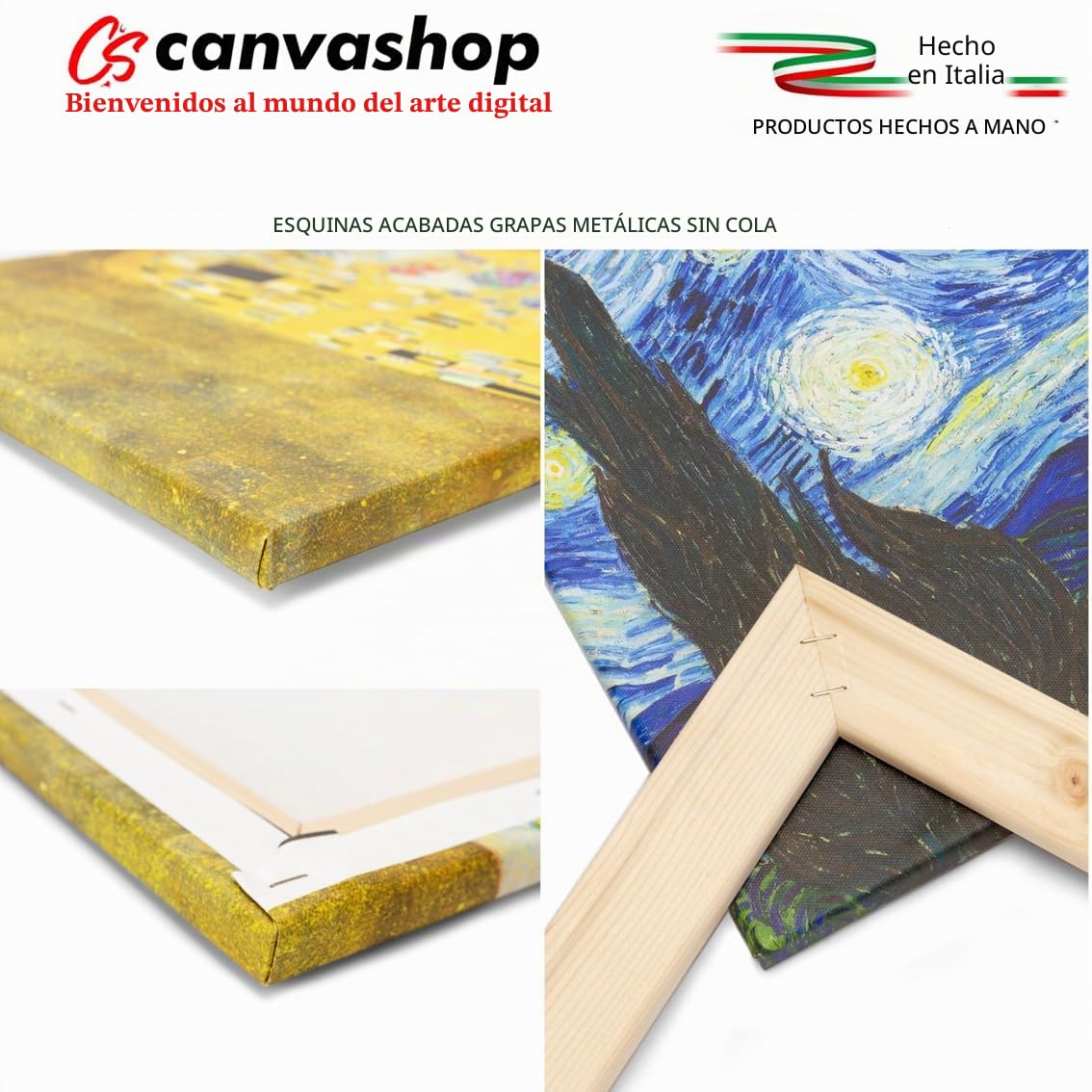 canvashop Cuadros modernos El beso de Klimt 120 x 60 cm lienzo lienzo