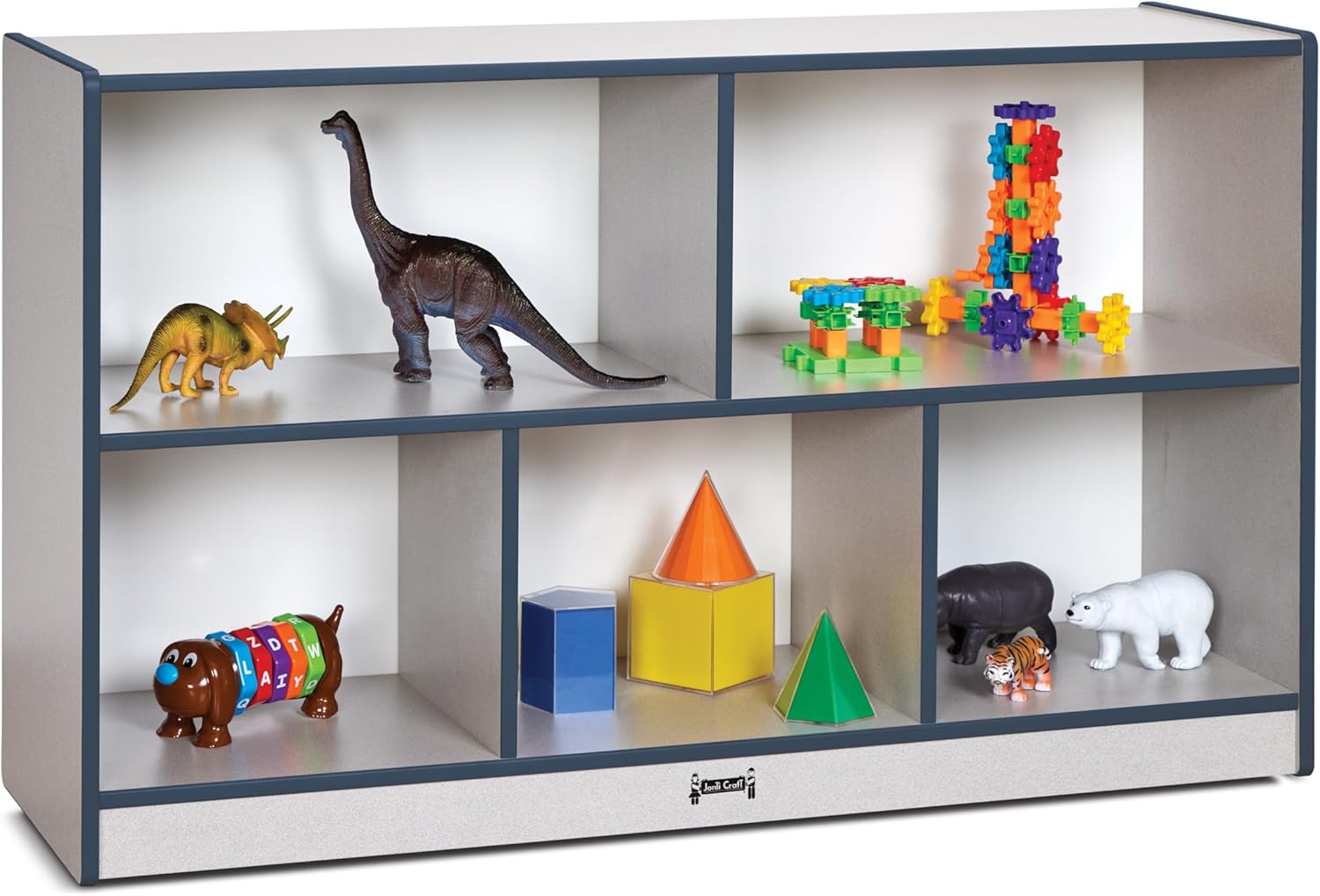 Jonti-Craft Rainbow Accents 0392JCWW005 Low Single Mobile Storage Unit, Teal