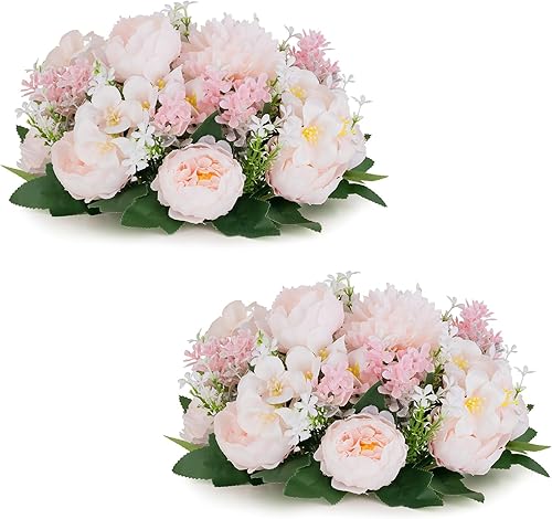Miniatura 9 de Centros de mesa de bolas de flores para mesas: 10 piezas de flores blancas para centros de mesa, arreglos florales, centro de mesa para boda