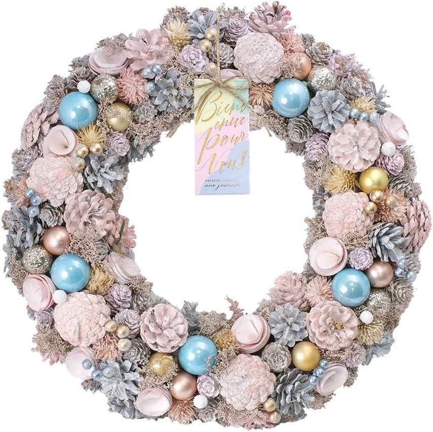 Kei CM1689-A Christmas Natural Wreath Large Candy Cane